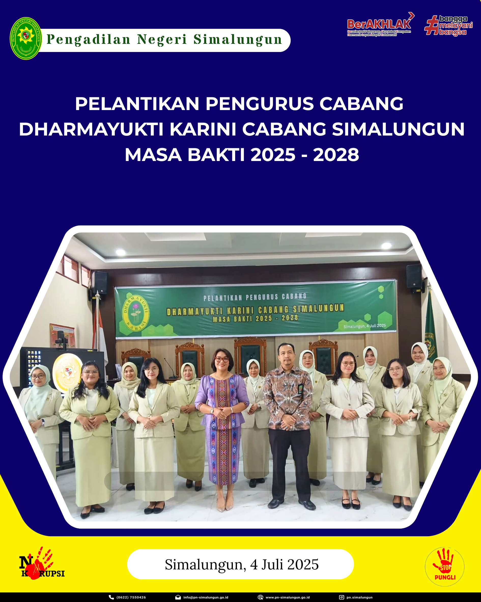 Pelantikan Pengurus Cabang Dharmayukti Karini Cabang Simalungun Masa Bakti 2025 - 2028 Pelantikan Pengurus Cabang Dharmayukti Karini Cabang Simalungun Masa Bakti 2025 - 2028