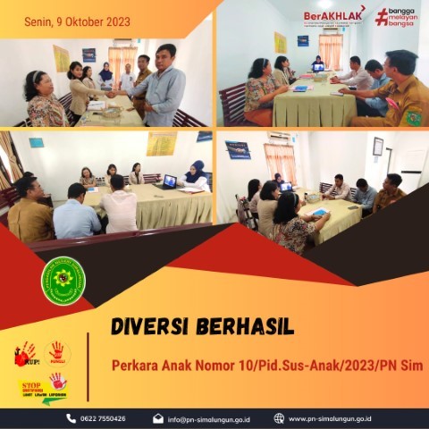 Diversi Berhasil yang dilakukan oleh Hakim Mediator Pengadilan Negeri Simalungun