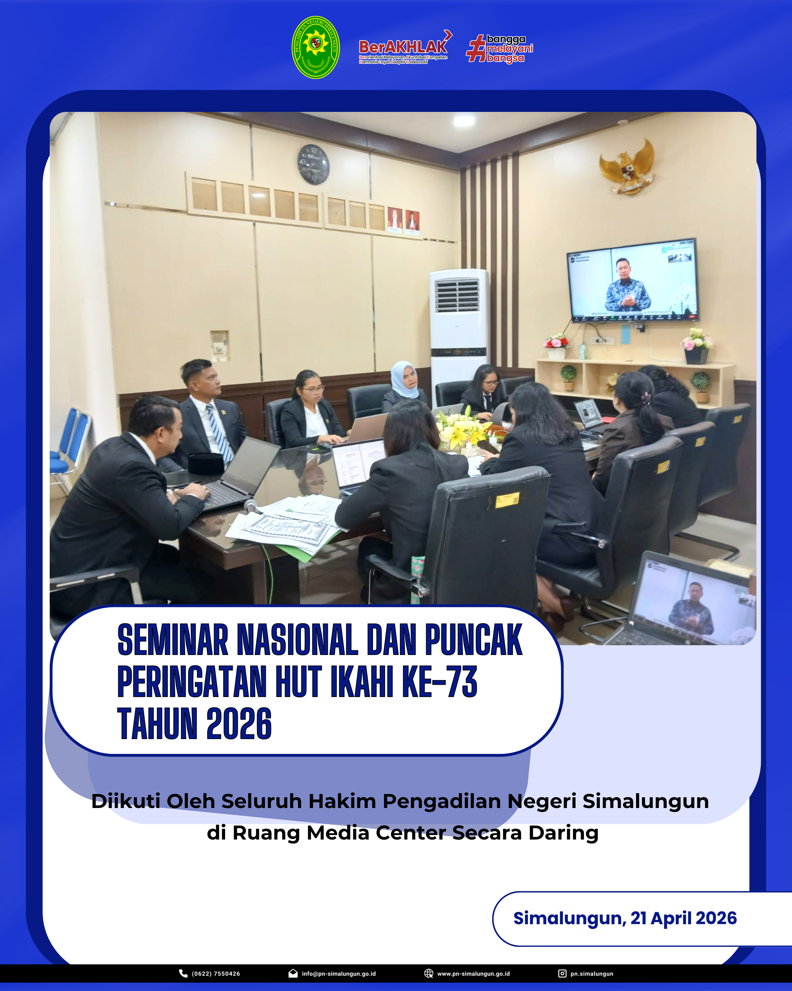 Seminar Nasional dan Puncak Peringatan HUT IKAHI Ke-73 Tahun 2026 Seminar Nasional dan Puncak Peringatan HUT IKAHI Ke-73 Tahun 2026