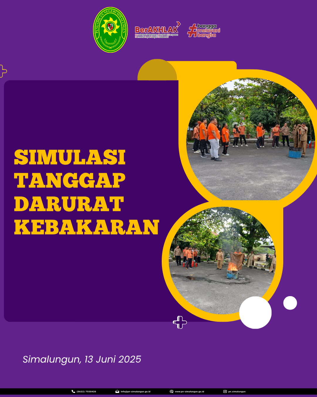 Simulasi Tanggap Darurat dan Kebakaran pada Pengadilan Negeri Simalungun