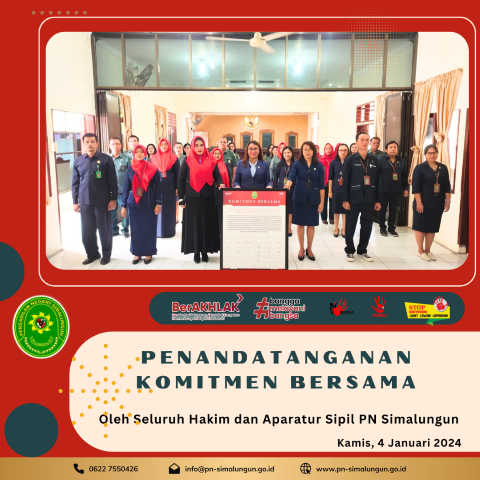 Penandatanganan Pakta Integritas, Perjanjian Kinerja, Surat Pernyataan Tidak Memiliki Benturan Kepentingan dan Komitmen Bersama Tahun 2024 Penandatanganan Pakta Integritas, Perjanjian Kinerja, Surat Pernyataan Tidak Memiliki Benturan Kepentingan dan Komitmen Bersama Tahun 2024