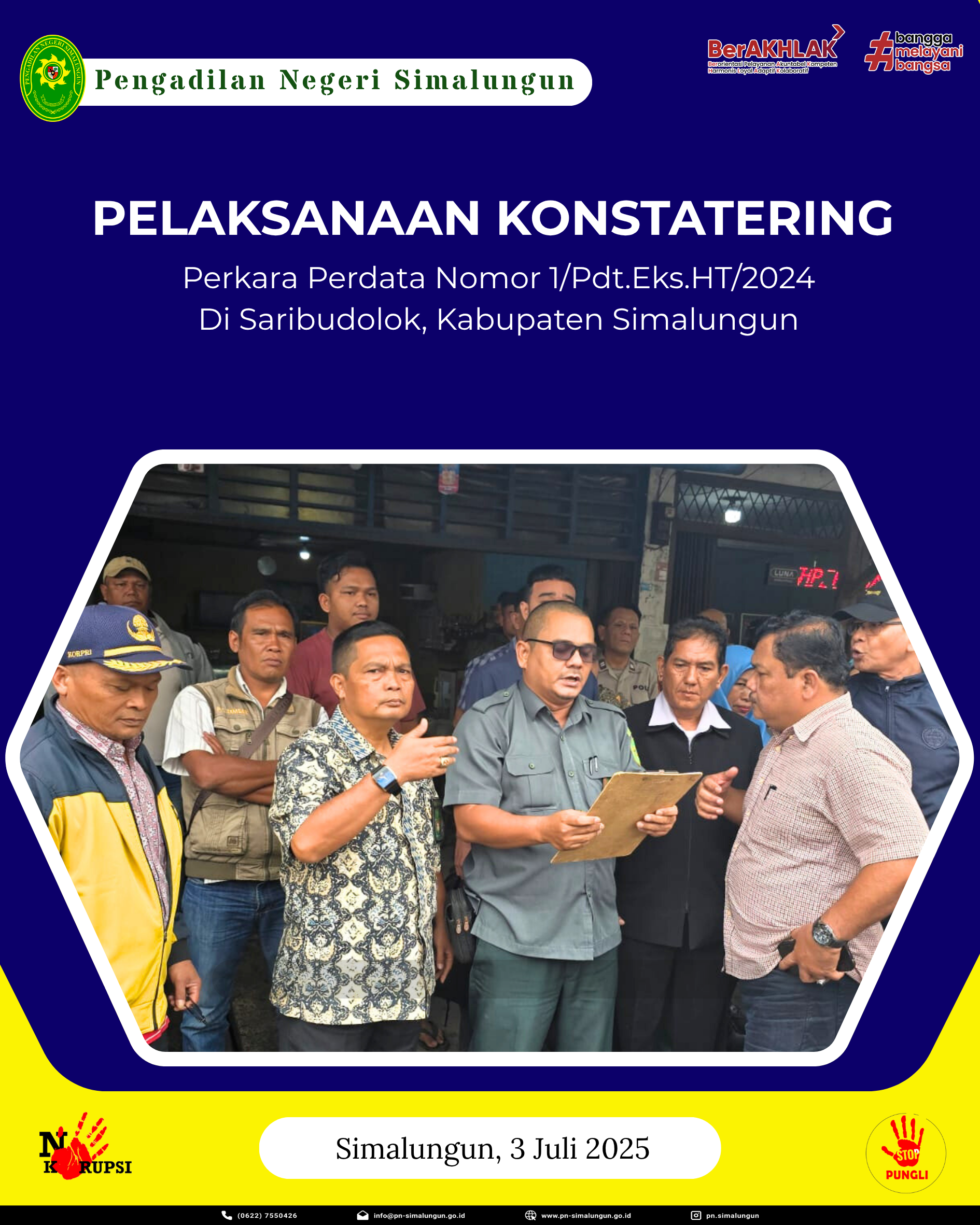 Pelaksaan Konstatering di Saribu Dolok, Kab. Simalungun Pelaksaan Konstatering di Saribu Dolok, Kab. Simalungun