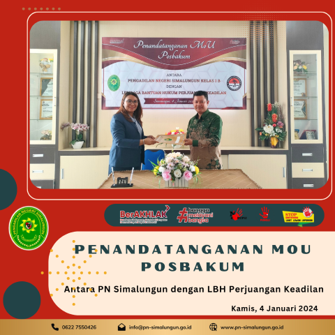 Penandatanganan MOU Posbakum Tahun 2024 Penandatanganan MOU Posbakum Tahun 2024
