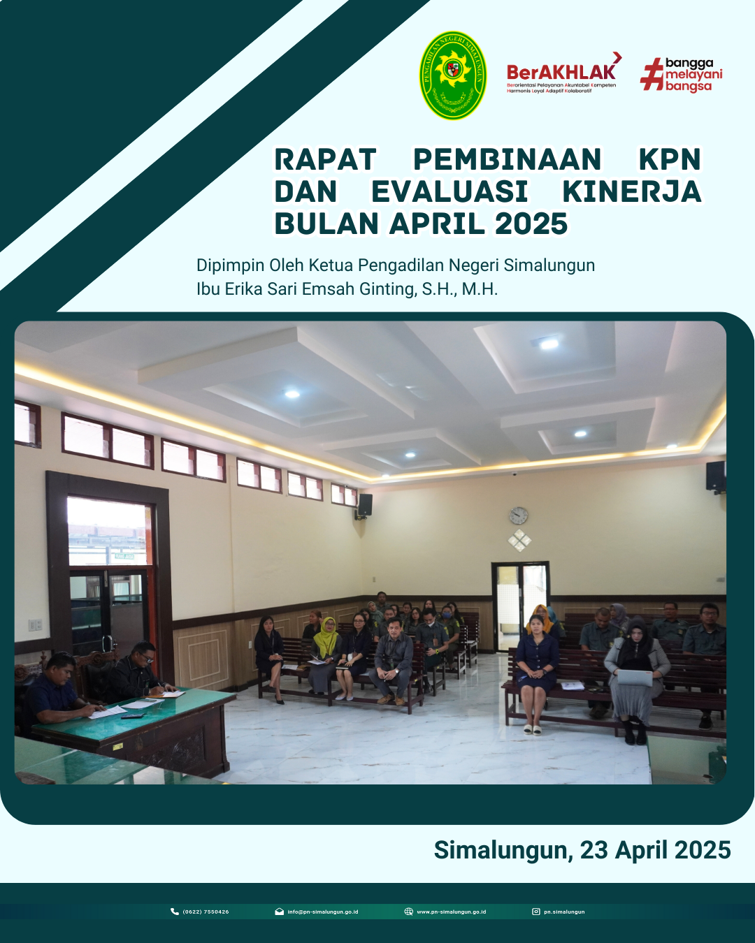 Rapat Pembinaan KPN Dan Evaluasi Kinerja Bulan April 2025
