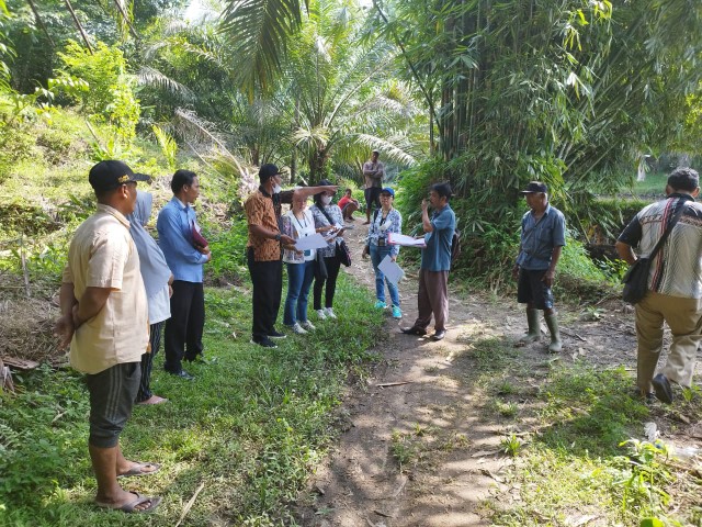 Pengadilan Negeri Simalungun Melakukan Pemeriksaan Setempat di Huta V Panglong, Nagori Dusun Pengkolan, Kec. Bosar Maligas, Kab. Simalungun.