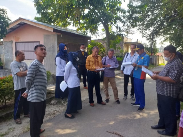 Pengadilan Negeri Simalungun Melakukan Pemeriksaan Setempat di Jalan Anjangsana Huta III, Desa Karang Sari, Kecamatan Gunung Maligas, Kabupaten Simalungun.