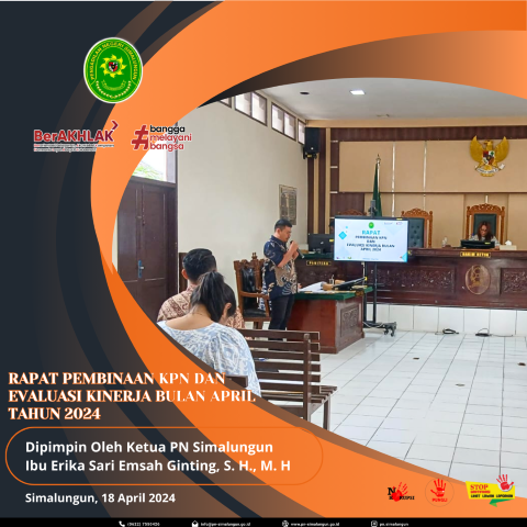Rapat Pembinaan KPN Dan Evaluasi Kinerja Bulan April 2024