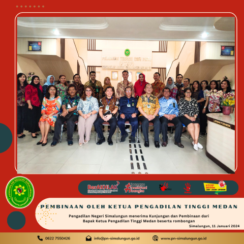 Kunjungan dan Pembinaan Ketua Pengadilan Tinggi Medan ke Pengadilan Negeri Simalungun. Kunjungan dan Pembinaan Ketua Pengadilan Tinggi Medan ke Pengadilan Negeri Simalungun.
