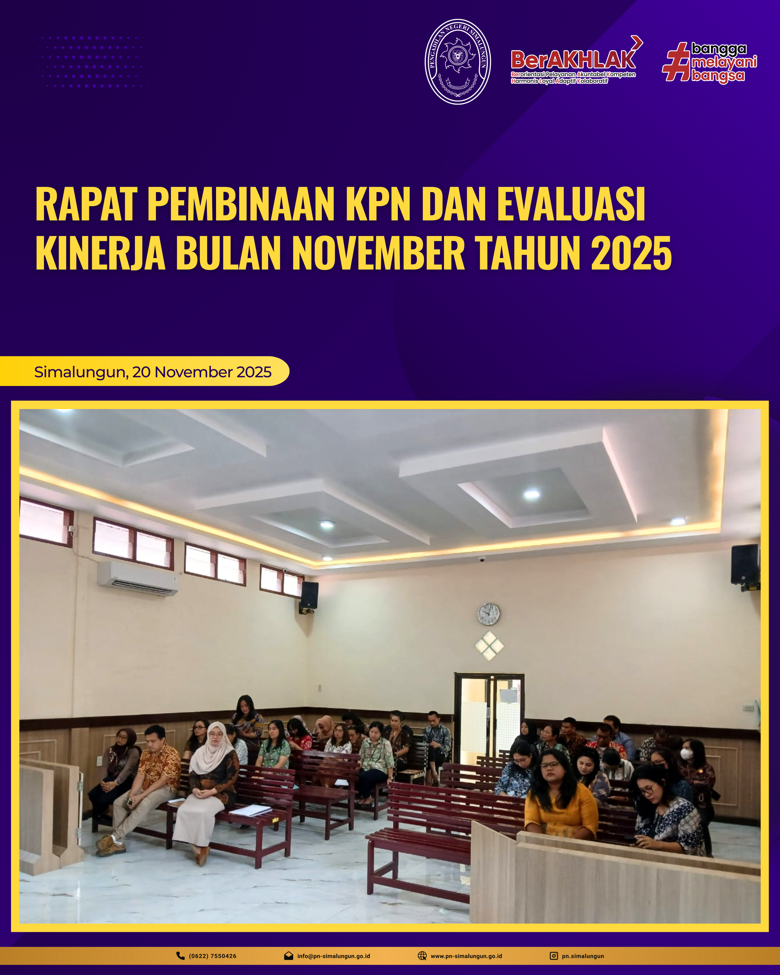 Rapat Pembinaan KPN Dan Evaluasi Kinerja Bulan November 2025 Rapat Pembinaan KPN Dan Evaluasi Kinerja Bulan November 2025