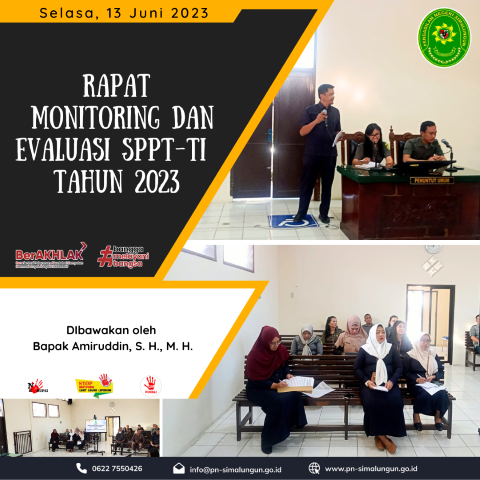 Rapat Monitoring dan Evaluasi SPPT-TI Tahun 2023 pada Pengadilan Negeri Simalungun Rapat Monitoring dan Evaluasi SPPT-TI Tahun 2023 pada Pengadilan Negeri Simalungun