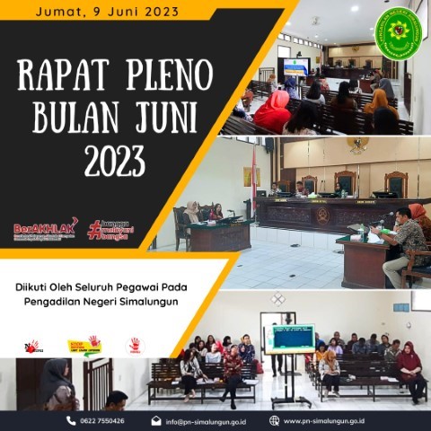 Rapat Pleno Bulanan Periode Juni 2023