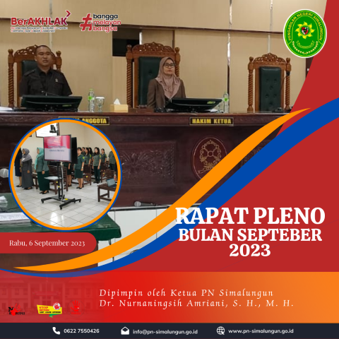 Rapat Pleno Bulanan Periode September 2023 Rapat Pleno Bulanan Periode September 2023