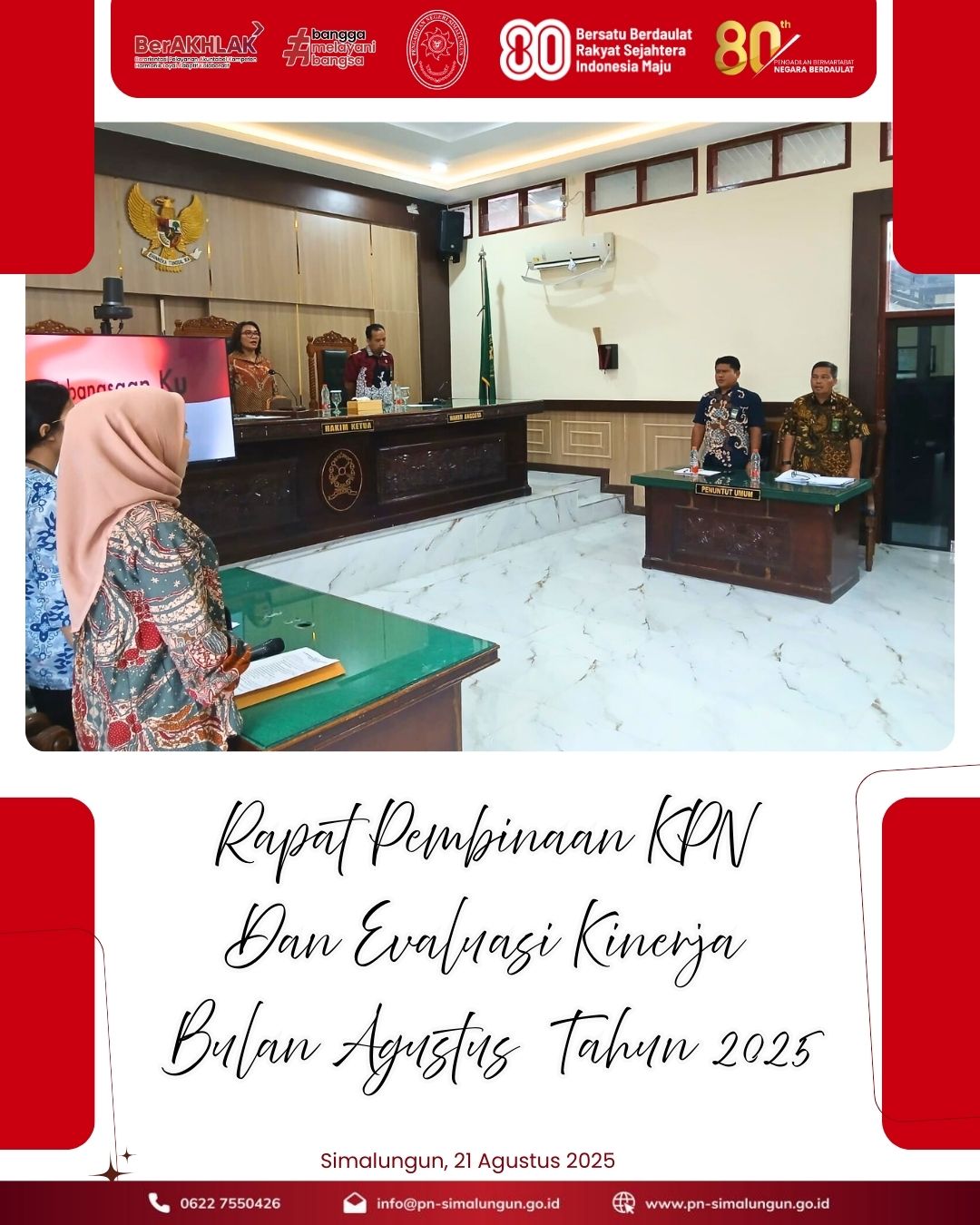 Rapat Pembinaan KPN Dan Evaluasi Kinerja Bulan Agustus 2025 Rapat Pembinaan KPN Dan Evaluasi Kinerja Bulan Agustus 2025