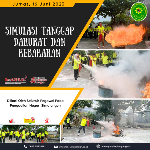 Pengadilan Negeri Simalungun Mengadakan Kegiatan Simulasi Tanggap Darurat Kebakaran