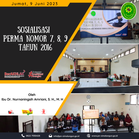 Sosialisasi Perma Nomor 7, 8, dan 9 Tahun 2026 pada Pengadilan Negeri Simalungun Sosialisasi Perma Nomor 7, 8, dan 9 Tahun 2026 pada Pengadilan Negeri Simalungun