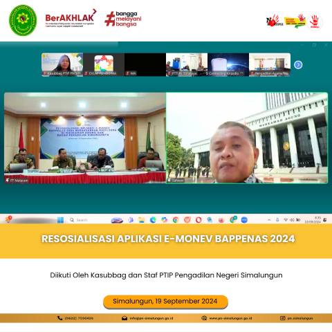 Resosialisasi Aplikasi E-Monev Bappenas 2024