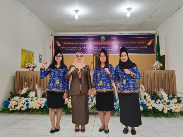 Pengambilan Sumpah Jabatan Calon Pegawai Negeri Sipil Menjadi Pegawai Negeri Sipil pada Pengadilan Negeri Simalungun