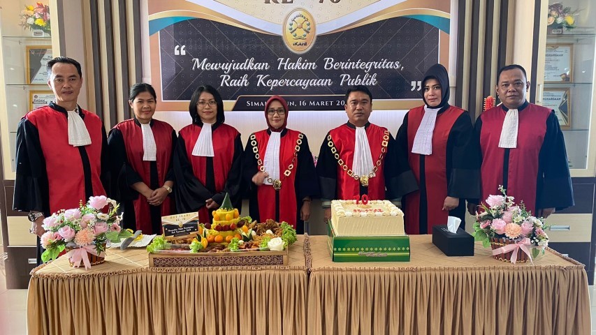 Peringatan Hari Ulang Tahun (HUT) IKAHI ke 70 di Pengadilan Negeri Simalungun
