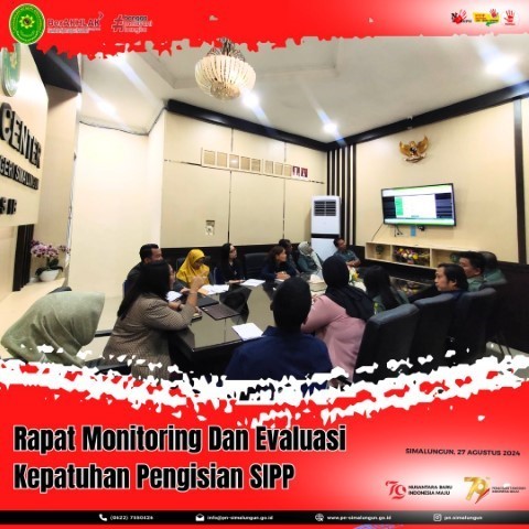 Rapat Monitoring Dan Evaluai Kepatuhan Pengisian SIPP 
