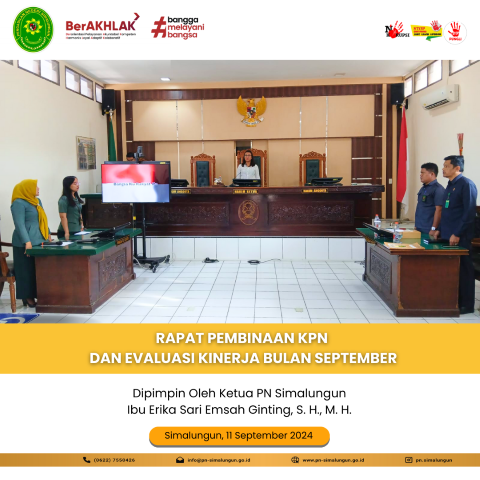 Rapat Pembinaan KPN Dan Evaluasi Kinerja Bulan September 2024 Rapat Pembinaan KPN Dan Evaluasi Kinerja Bulan September 2024