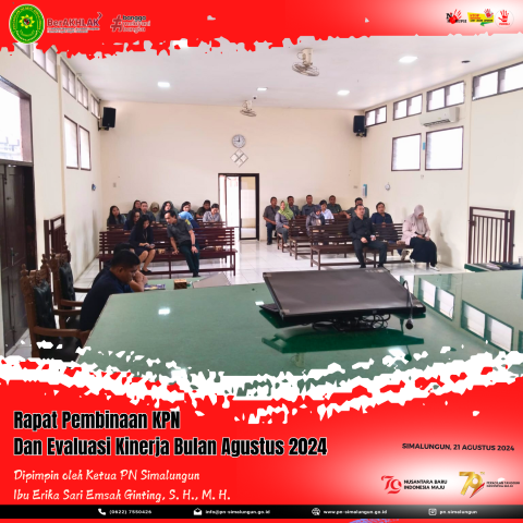 Rapat Pembinaan KPN Dan Evaluasi Kinerja Bulan Agustus 2024 