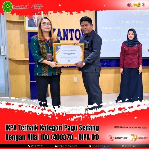 Penerimaan Penghargaan IKPA Terbaik Kategori Pagu Kecil di KPPN Pematangsiantar Penerimaan Penghargaan IKPA Terbaik Kategori Pagu Kecil di KPPN Pematangsiantar