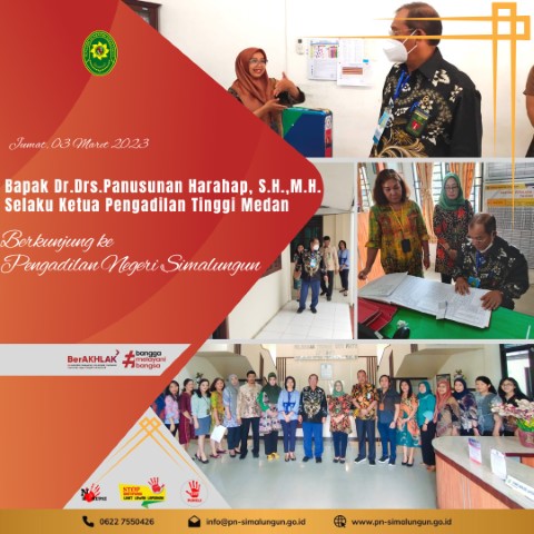 Kunjungan Ketua Pengadilan Tinggi Medan ke Pengadilan Negeri Simalungun