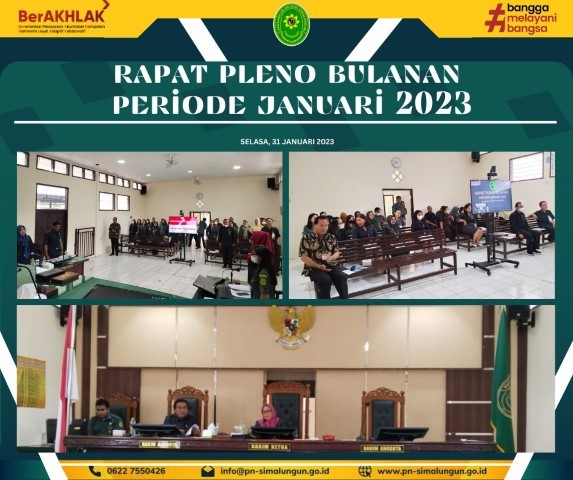 Rapat Pleno Bulanan Periode Januari 2023