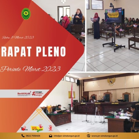 Rapat Pleno Bulanan Periode Maret 2023 Rapat Pleno Bulanan Periode Maret 2023