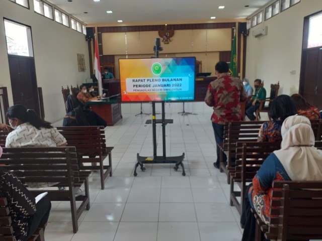 Rapat Pleno Bulanan Periode Januari 2022