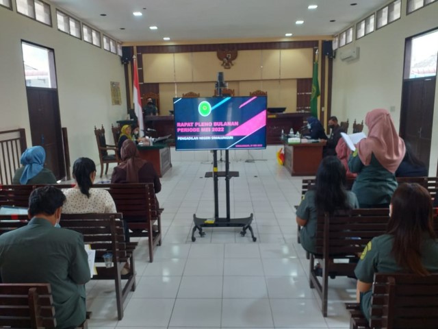 Rapat Pleno Bulanan Periode Mei 2022