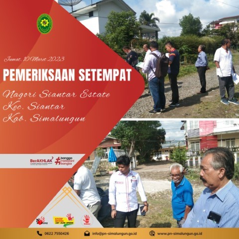 Pengadilan Negeri Simalungun Melakukan Pemeriksaan Setempat di Nagori Siantar Estate, Kec. Siantar, Kab. Simalungun Pengadilan Negeri Simalungun Melakukan Pemeriksaan Setempat di Nagori Siantar Estate, Kec. Siantar, Kab. Simalungun