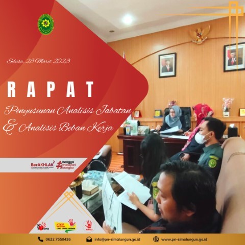 Rapat Penyusunan Analisis Jabatan (ANJAB) dan Analisis Beban Kerja (ABK) pada Pengadilan Negeri Simalungun Rapat Penyusunan Analisis Jabatan (ANJAB) dan Analisis Beban Kerja (ABK) pada Pengadilan Negeri Simalungun