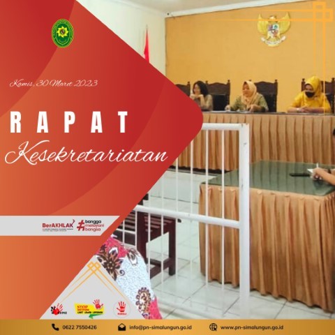 Rapat Bulanan Kesekretariatan pada Pengadilan Negeri Simalungun Rapat Bulanan Kesekretariatan pada Pengadilan Negeri Simalungun