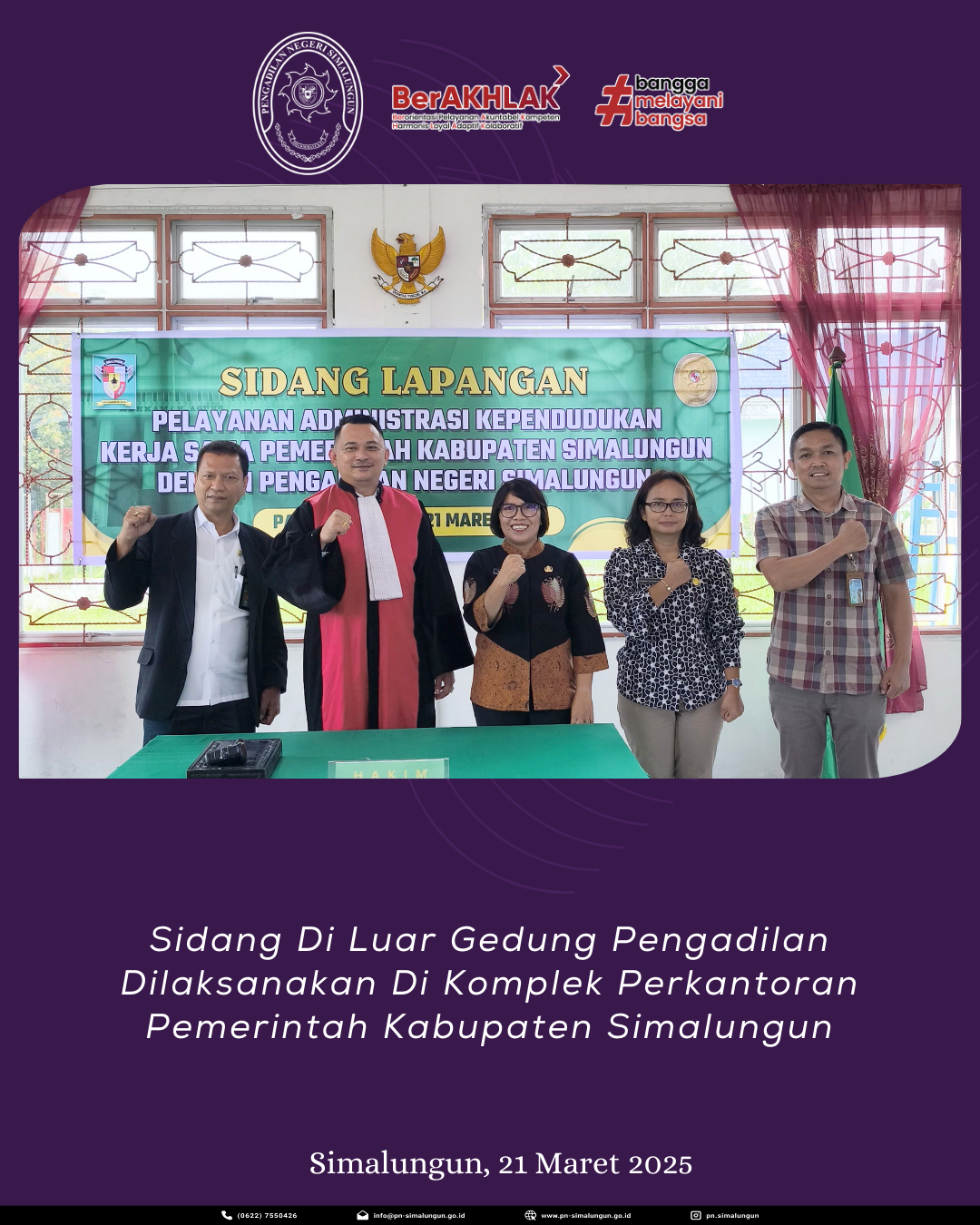 Pengadilan Negeri Simalungun Melaksanakan Sidang di Luar Gedung Pengadilan Pengadilan Negeri Simalungun Melaksanakan Sidang di Luar Gedung Pengadilan