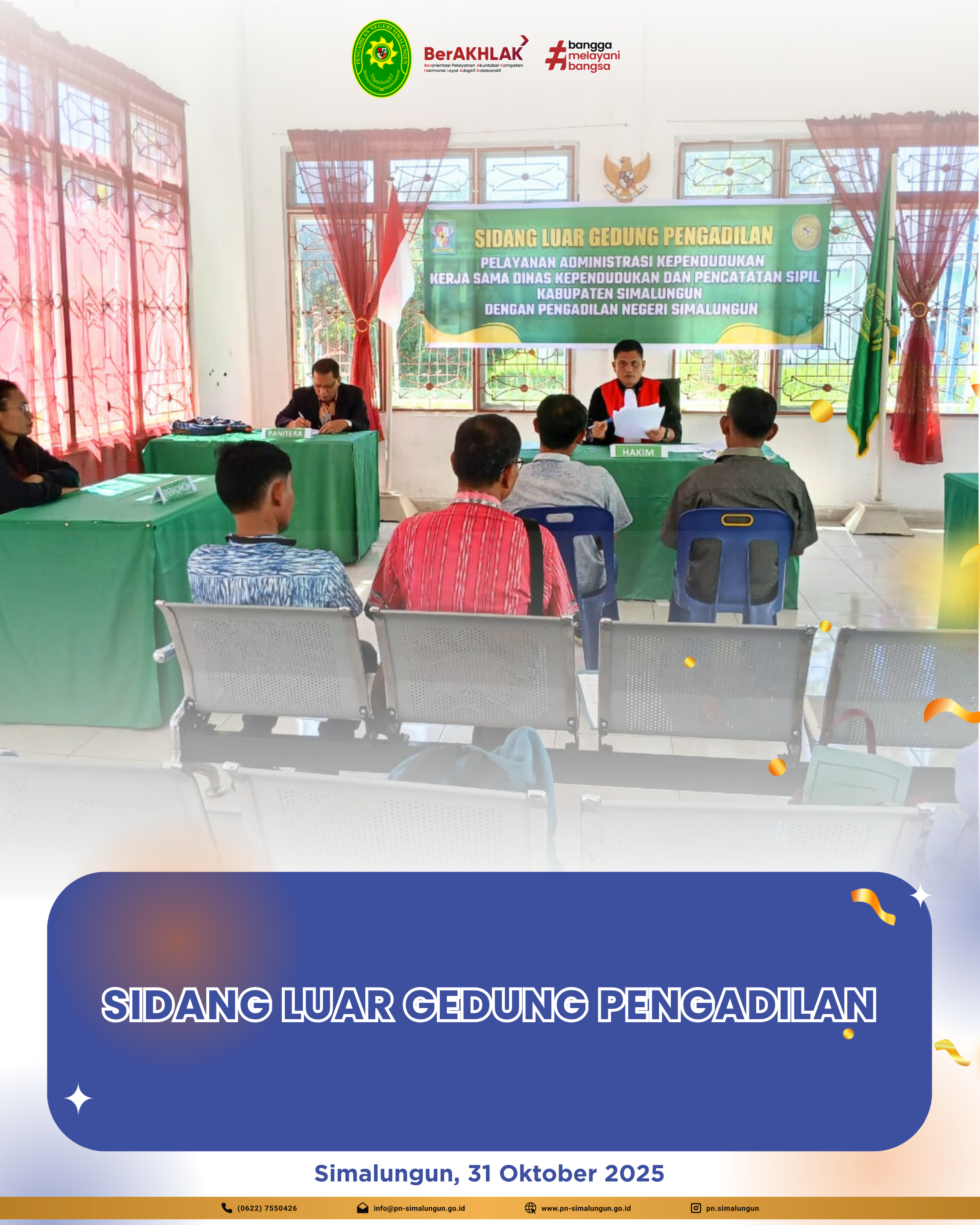 Pengadilan Negeri Simalungun Melaksanakan Sidang Luar Gedung Pengadilan